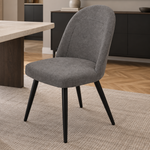 Silla Lara Gris Oscuro Base Negra