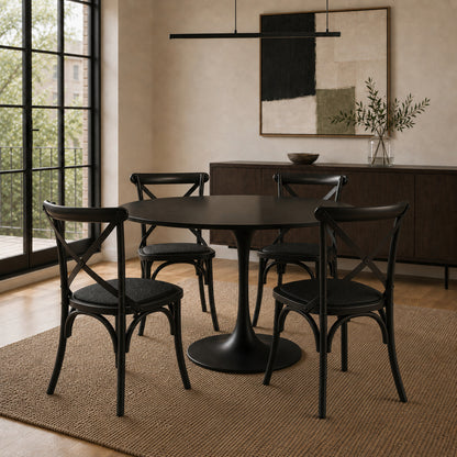 Silla Nápoles Esterilla Full Black