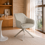 Sillón Abades Gris Claro Base Capuccino