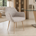 Silla Selene Gris Claro Base Capuccino