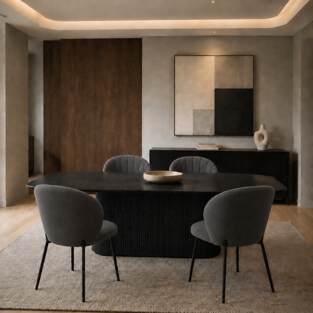 Mesa Tancah Black Marquina Base Negra
