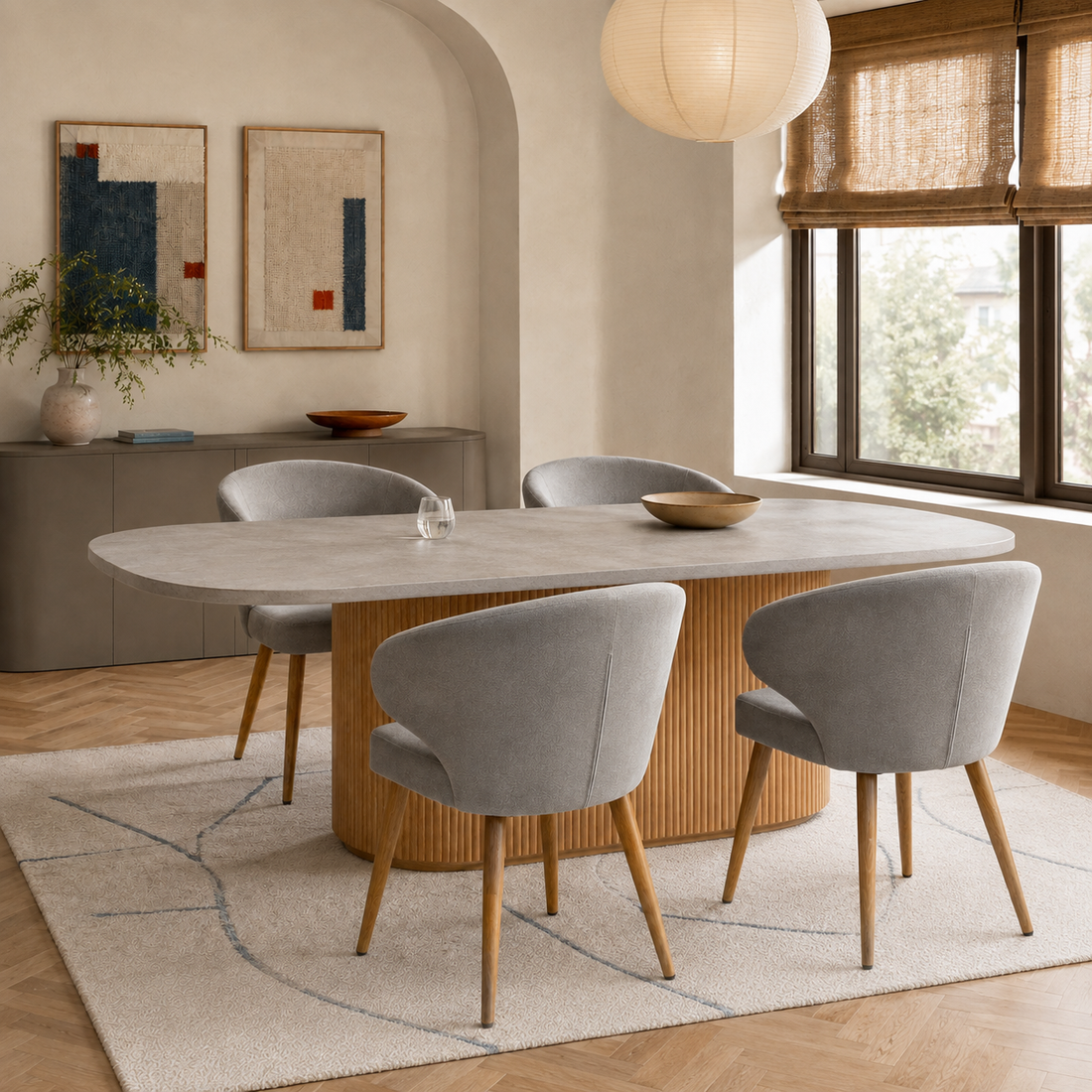 Base y estructura de Silla Vita Gris Oscuro Base Natural en tapizado, chenille, imagen 2 – Zagliari