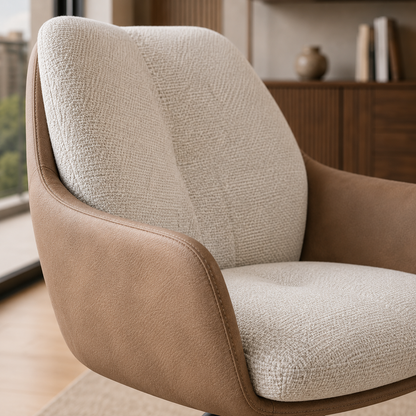 Silla Nature Beige Base Negra