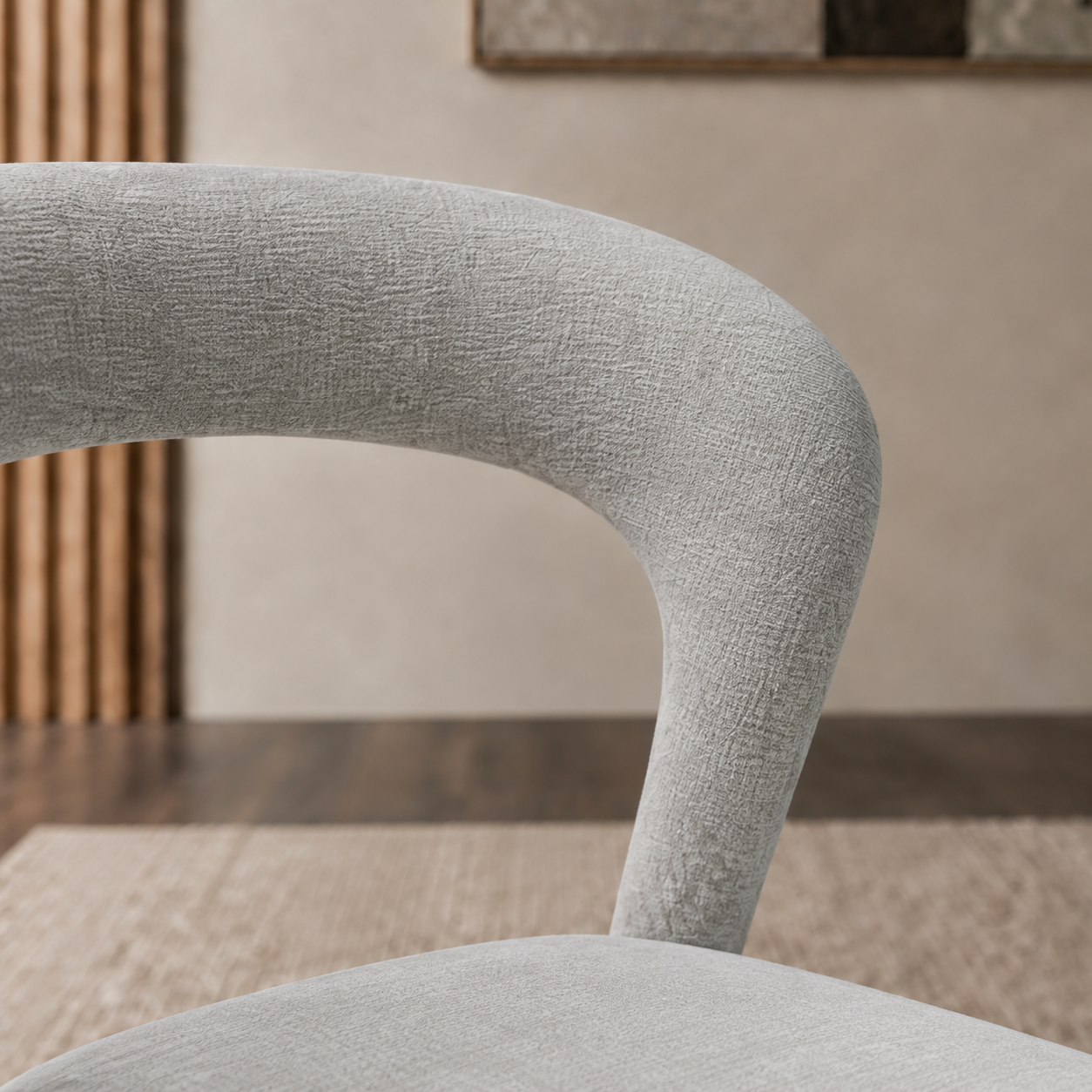 Detalle de chenille de Silla Kaela Gris Claro, imagen 4 – Zagliari