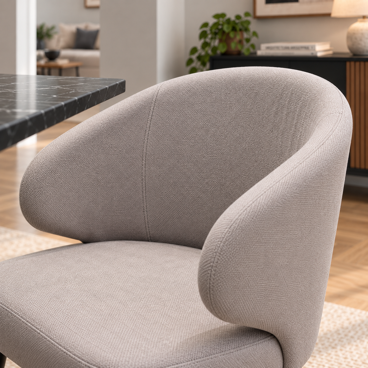 Silla Vita Gris Oscuro Base Negra