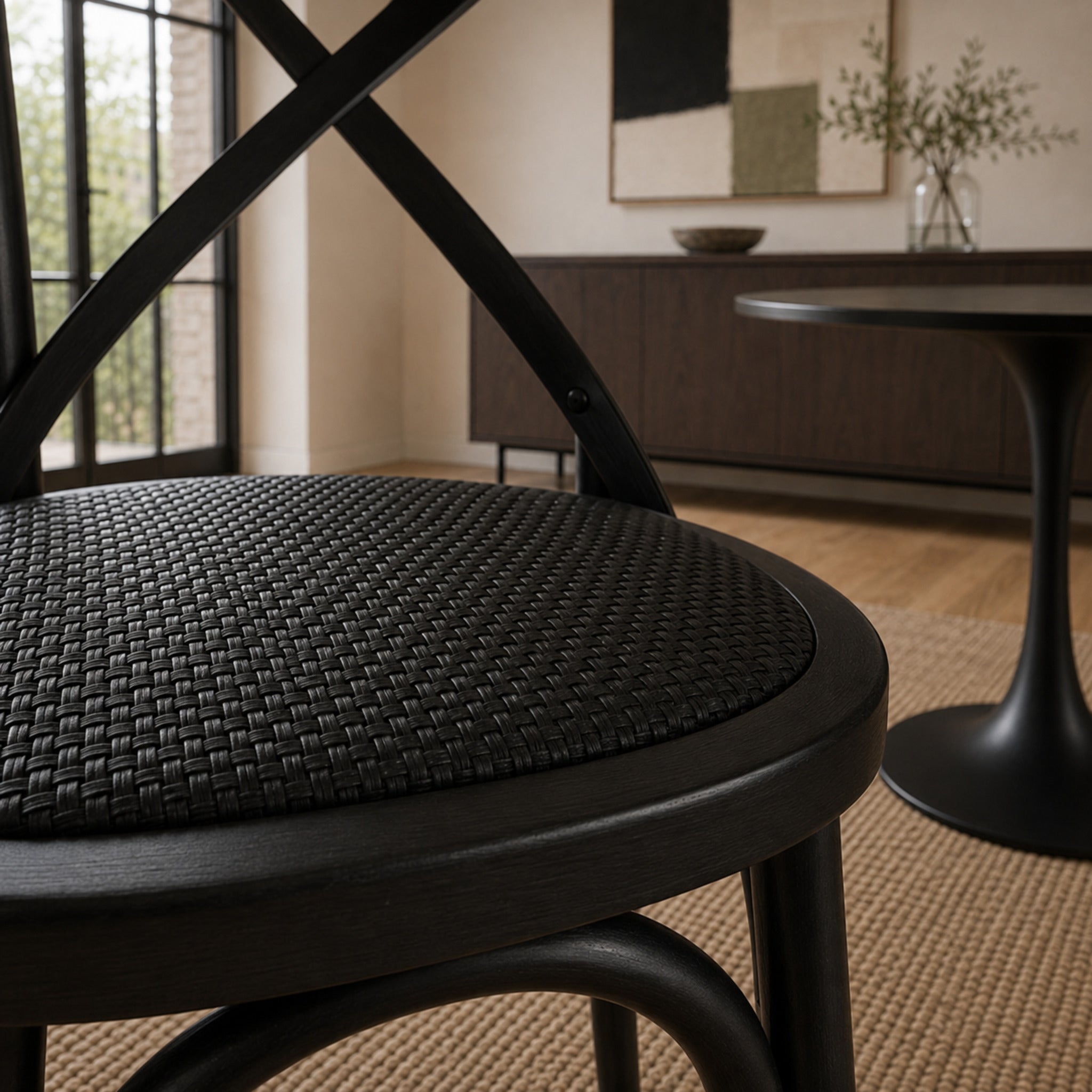 Silla Nápoles Esterilla Full Black