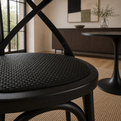 Silla Nápoles Esterilla Full Black