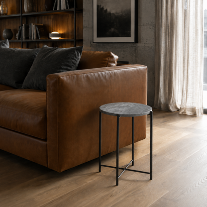 Mesa de Arrime Marmol Italiano Base Negra
