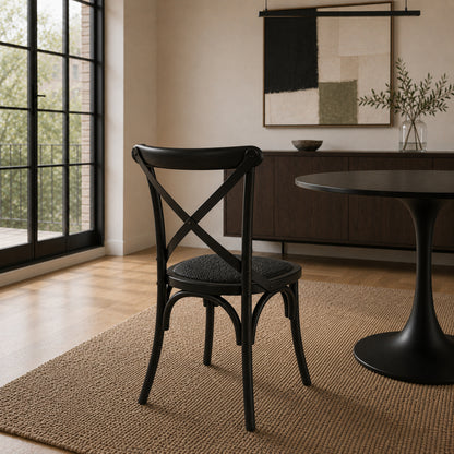 Silla Nápoles Esterilla Full Black