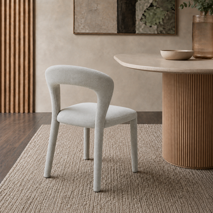 Vista 5 de Silla Kaela Gris Claro, chenille, gris – Zagliari
