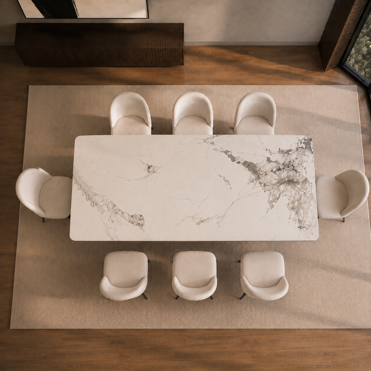 Vista 6 de Mesa Turín Neo Italiano Base Negra – Zagliari