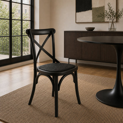 Silla Nápoles Esterilla Full Black
