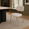 Silla Denver Chenille Taupe Base Capuccino
