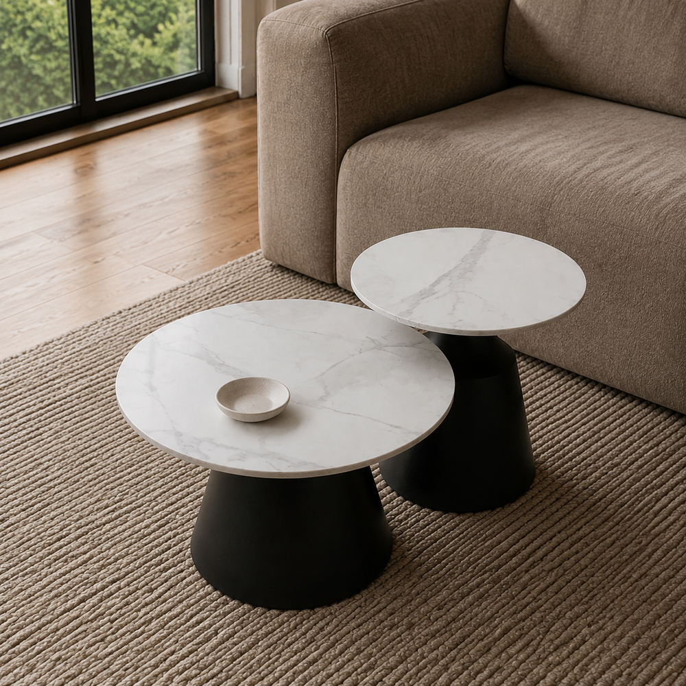 Set Miscela Calacatta Base Negra