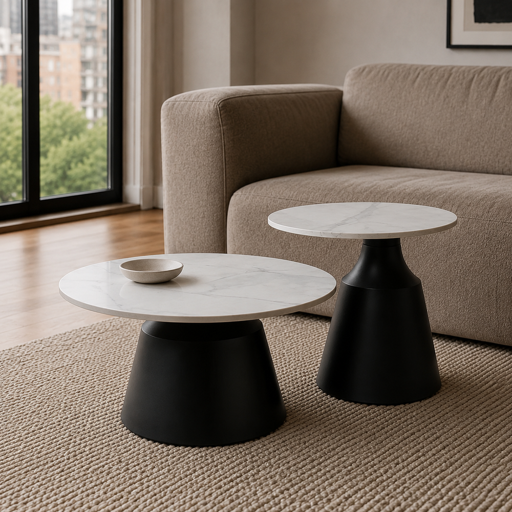 Set Miscela Calacatta Base Negra