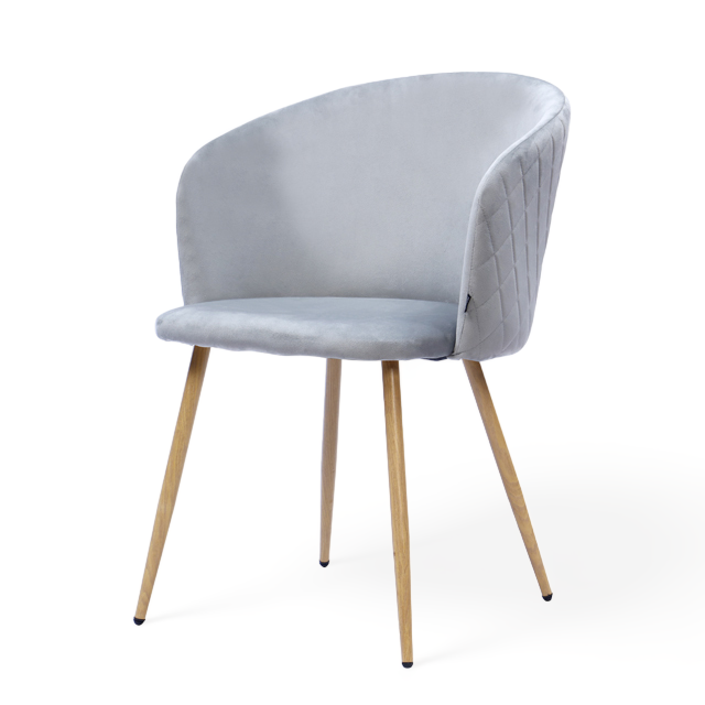Silla Jade Pana Gris Claro Base Natural