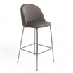 Banqueta Helia Pana Gris Oscuro Base Cromo