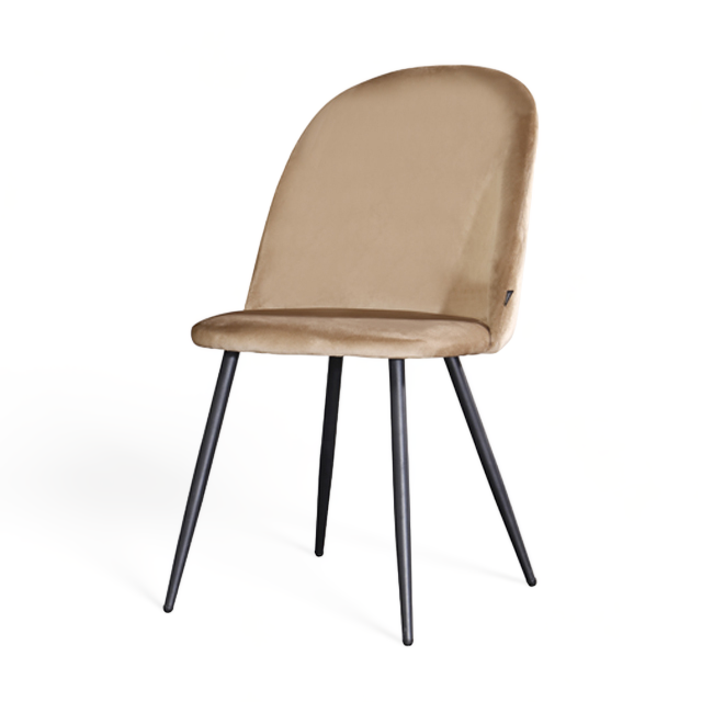 Silla Livia Pana Taupe Base Negra