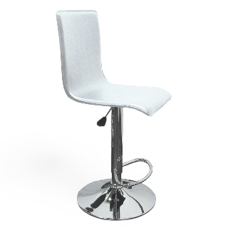 Banqueta Edda Ecocuero Respaldo Alto Blanca