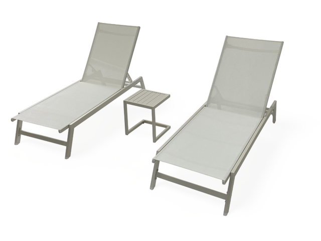 Set Reposera Delta 2 Unds c/Mesa Arrime White