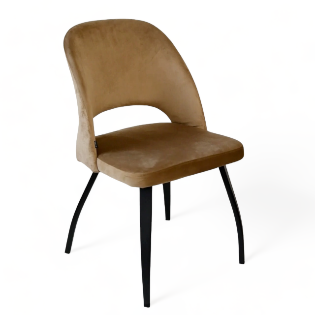 Silla Kendra Pana Taupe Base Negra