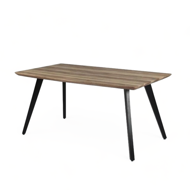 Mesa Britney Tapa Natural Base Negra