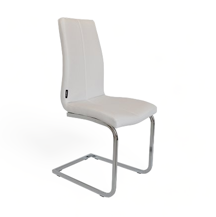 Silla Vezia Ecocuero Blanca