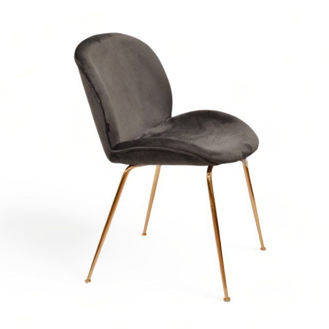 Silla Kyris Gris Oscuro Base Dorada