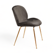 Silla Kyris Gris Oscuro Base Dorada