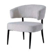 Sillón Bondie Chenille Beige Base Negra