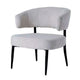 Sillón Bondie Chenille Beige Base Negra