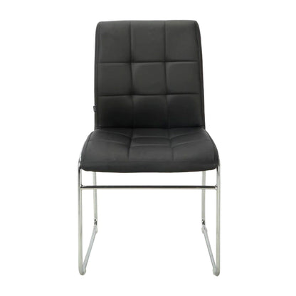 Silla Noa Negra Base Cromo