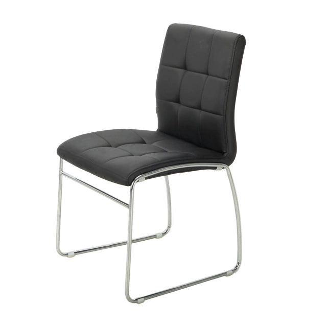 Silla Noa Negra Base Cromo