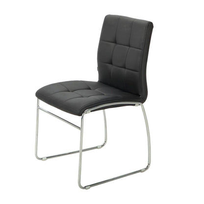 Silla Noa Negra Base Cromo