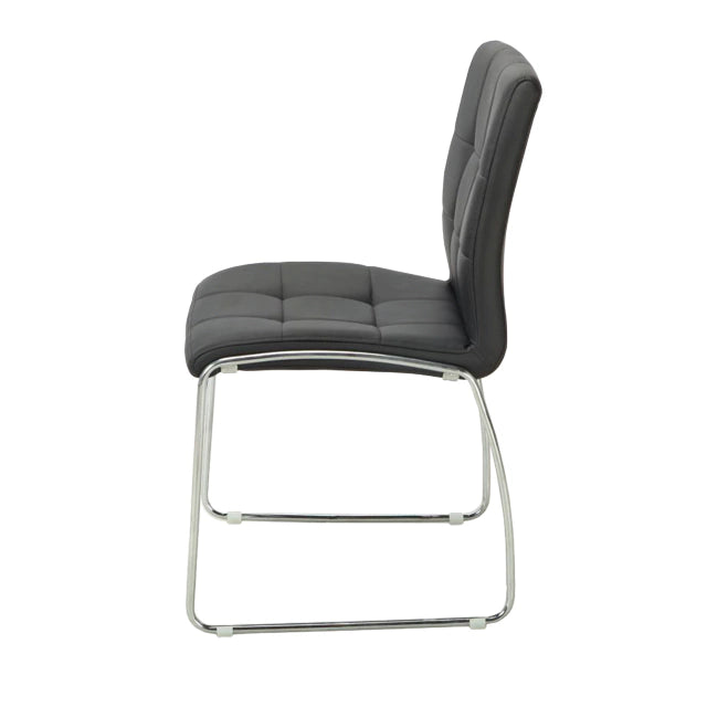 Silla Noa Negra Base Cromo