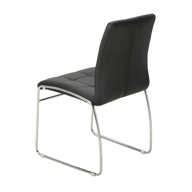Silla Noa Negra Base Cromo