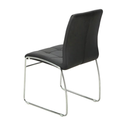 Silla Noa Negra Base Cromo