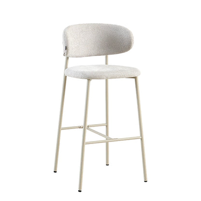 Banqueta Zuno Color Gris Claro Base Capuccino