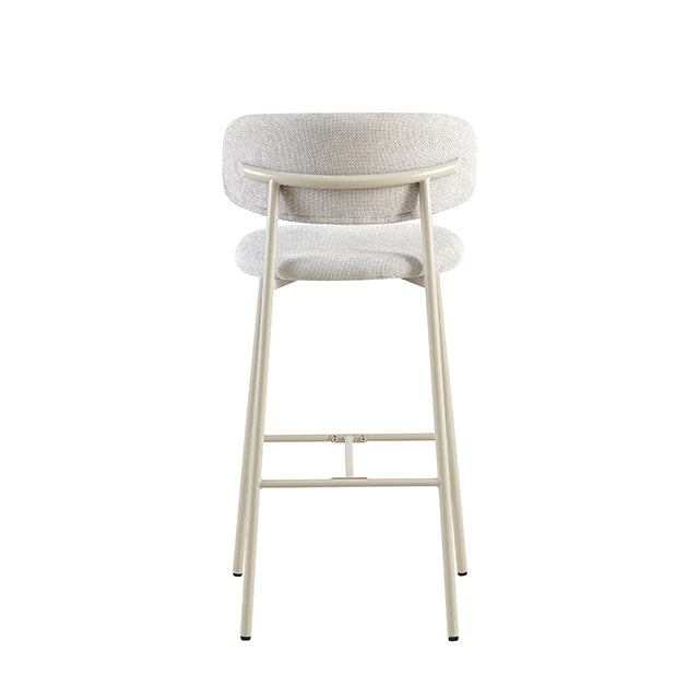 Banqueta Zuno Color Gris Claro Base Capuccino