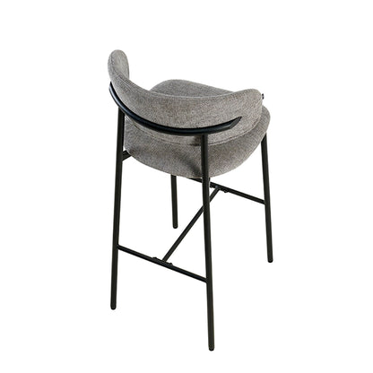 Banqueta Zuno Gris Oscuro Base Negra