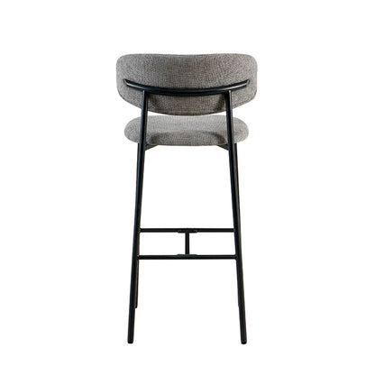 Banqueta Zuno Gris Oscuro Base Negra