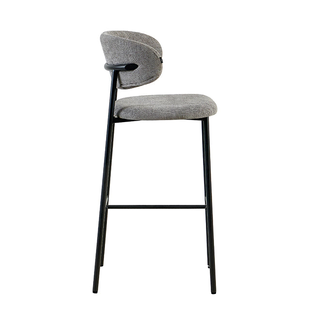 Banqueta Zuno Gris Oscuro Base Negra