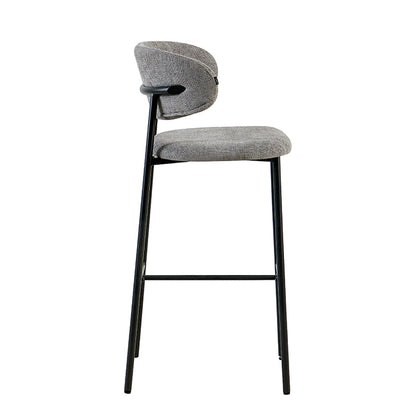 Banqueta Zuno Gris Oscuro Base Negra