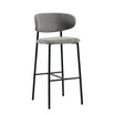 Banqueta Zuno Gris Oscuro Base Negra