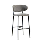 Banqueta Zuno Gris Oscuro Base Negra