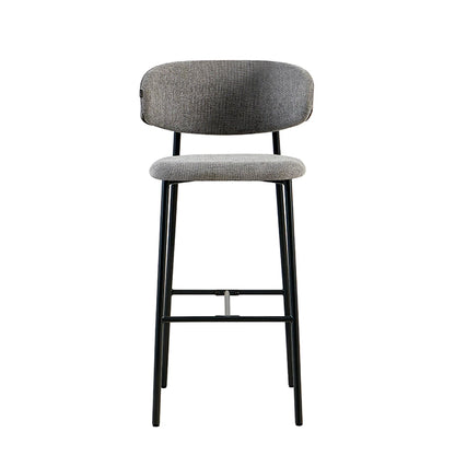 Banqueta Zuno Gris Oscuro Base Negra