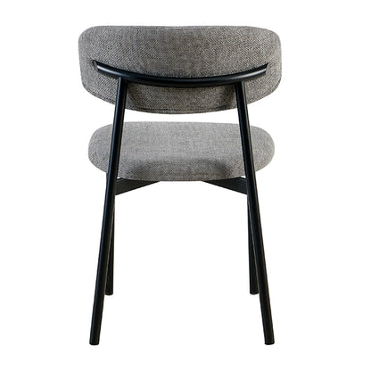 Silla Zuno Gris Oscuro Chenille Base Negra
