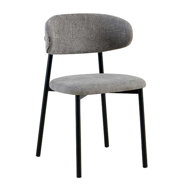 Silla Zuno Gris Oscuro Chenille Base Negra