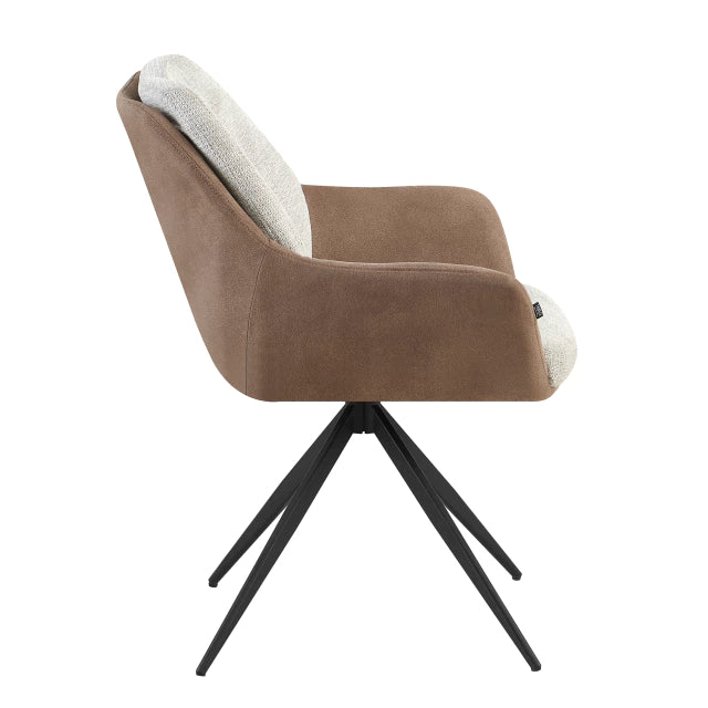 Sillón Nature Beige Base Negra