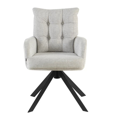 Sillón Valencia Gris Base Negra